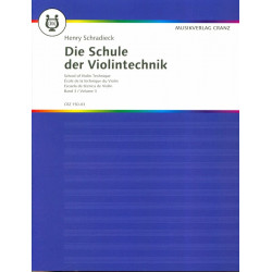 Henry Schradieck Ecole de la technique, Volume 3 - Violon