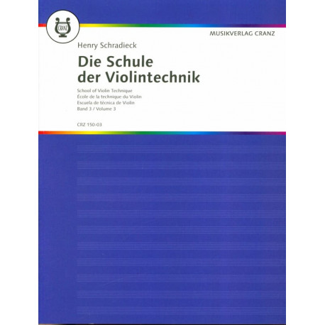 Henry Schradieck Ecole de la technique, Volume 3 - Violon