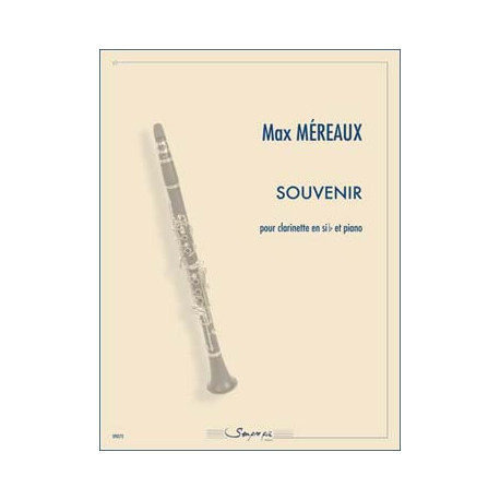 MÉREAUX Max (1946) souvenir Clarinette et piano