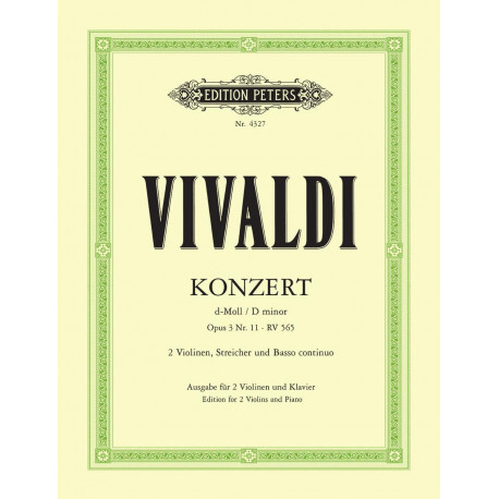 VIVALDI Konzert D-Moll Op. 3 N° 11 Rv 565