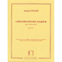 VIVALDI Concerto en Sol Maj. - op. 3 n° 3 - Violon/Piano