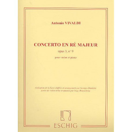 VIVALDI Concerto ré majeur op. 3 n° 9