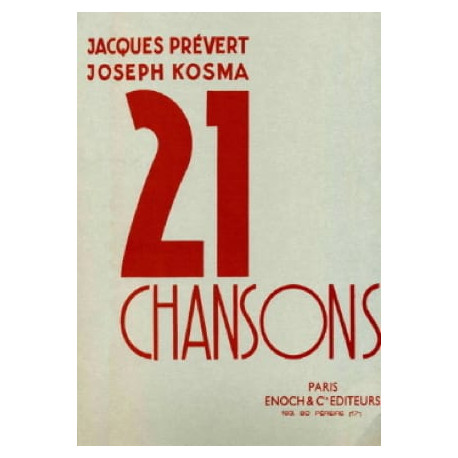 Joseph Kosma 21 Chansons