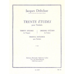 Jacques Delécluse 30 Etudes Volume 1 pour timbales