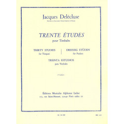 Jacques Delécluse 30 Etudes Volume 3