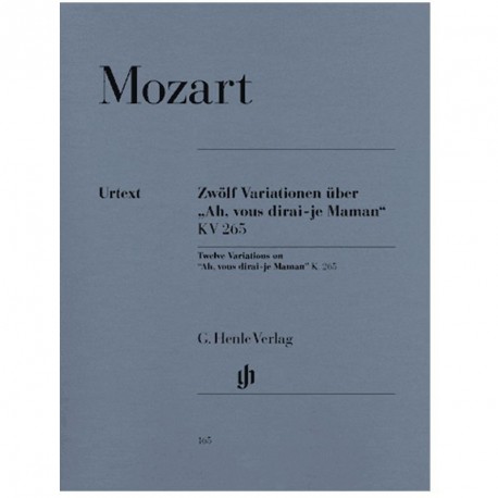 Mozart 12 Variations sur à vous dirais je maman