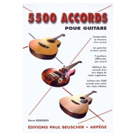 Steve Rodgers 5500 Accords Pour Guitare
