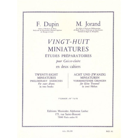 Dupin François / Jorand Marcel 28 Miniatures - Volume 1