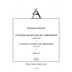 Emmanuel Séjourné 19 Etudes Musicales de Vibraphone Volume 5