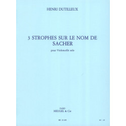 DUTILLEUX 3 Strophes sur le nom de Sacher