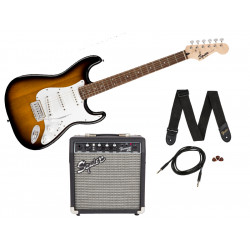 SQUIER PACK STRATOCASTER BROWN SUNBURST