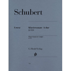 SCHUBERT Sonate pour piano En la Majeur D 959