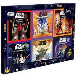 STAR WARS 12 LIVRES STAR WARS - Coffret 12 livres - 6 Histoires + 6 Coloriages Emmanuelle Caussé