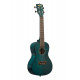 KALA UKULELE EXOTIC MAHOGANY CONCERT TRANSPARENT BLUE AVEC HOUSSE