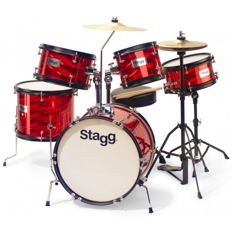 STAGG JR5 BATTERIE JUNIOR ROUGE