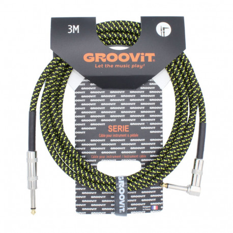 Groovit Câble Tressé Blindé D/C 3m Jaune