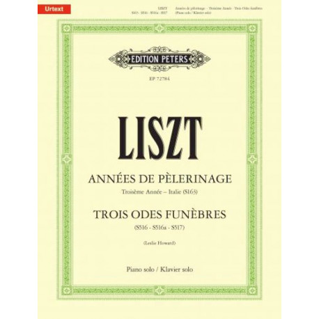 LISZT Années de Pèlerinage 3ème année - 3 Odes funèbres URTEX