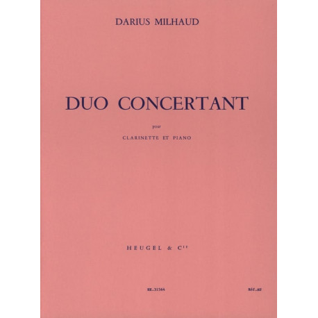 MILHAUD Duo Concertant