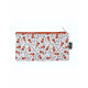 Trousse rectangulaire blanche - motifs violon (P1036)