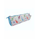 Trousse bleu et blanche - motifs note de musique multicolore