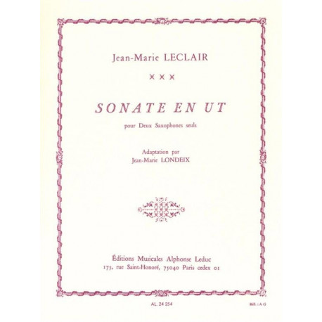 LECLAIR Sonate en Ut