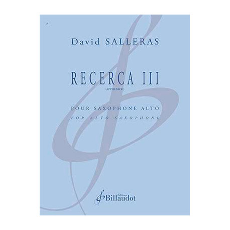 David Salleras Recerca III - Saxophone Alto