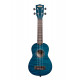 KALA UKULELE SOPRANO EXOTIC MAHOGANY TRANSPARENT BLUE