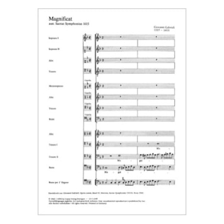 GABRIELI Magnificat a 12 voci