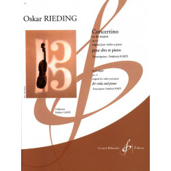Oskar Rieding Concertino, opus 24 - Alto et Piano