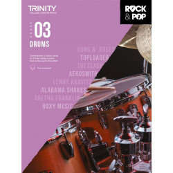 Trinity Rock and Pop 2018-20 Drums Grade 3 Avec audio en téléchargement.