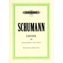 SCHUMANN Lieder Volume 3. Voix Moyenne