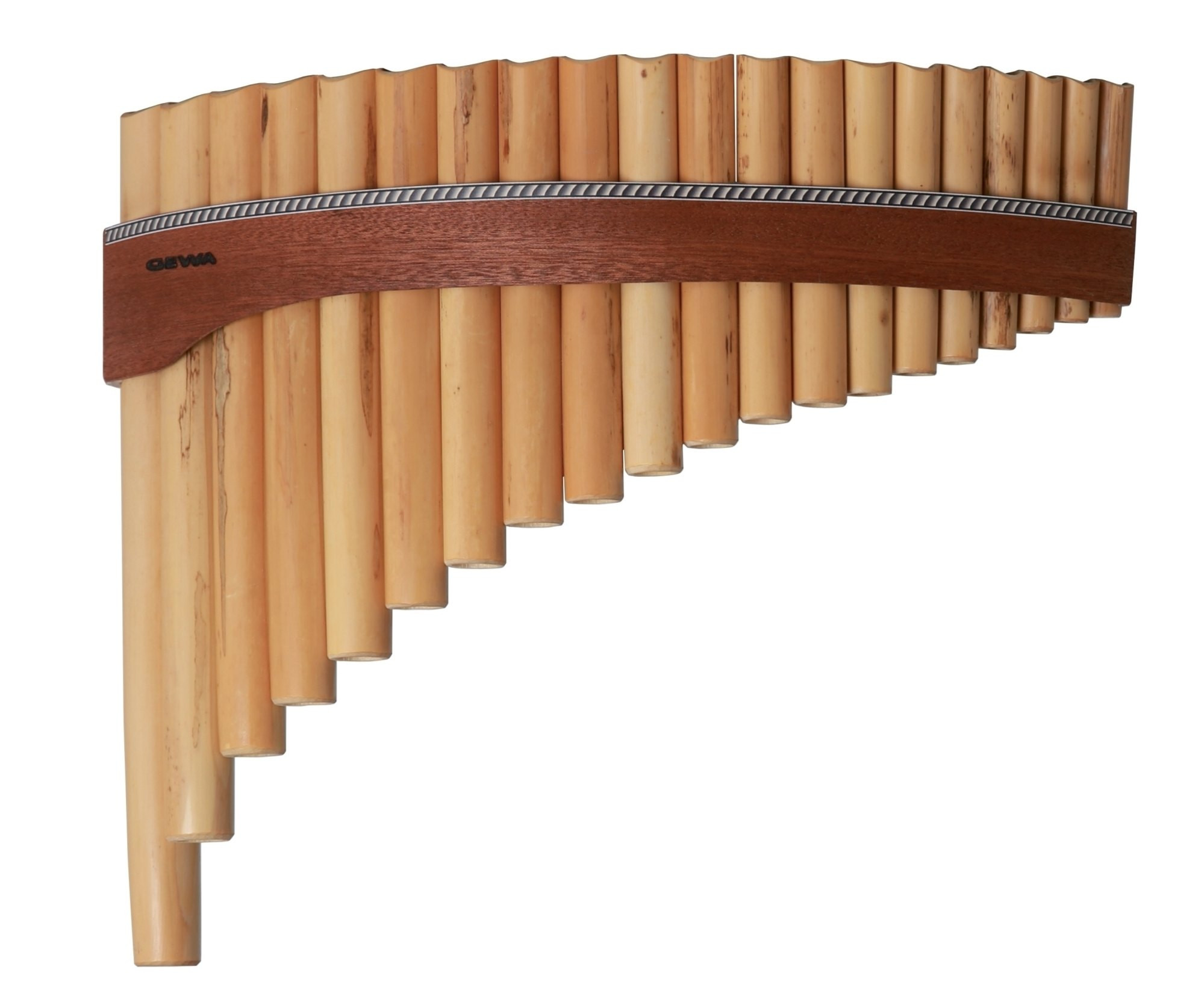 Flûte De Pan En Bambou Artisanale - 7 Tubes Peints à La Main - Instrument Décoratif Ou Musical 16x10 Cm