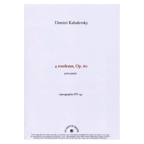 Dmitri Kabalevski 4 Rondeaux Opus 60.
