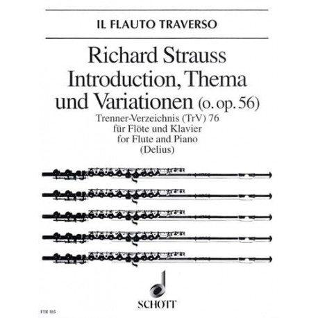 Richard Strauss Introduction, Thema und Variationen op. 56 - Flöte Klavier