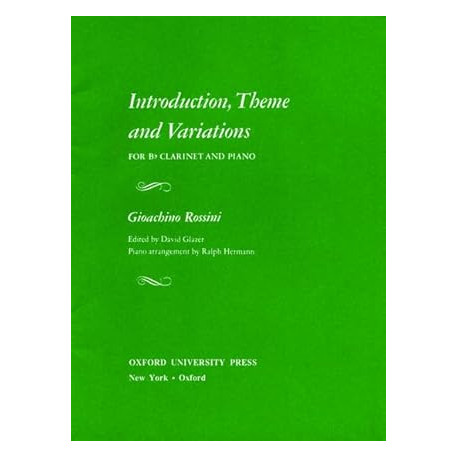 ROSSINI INTRODUCTION, THEME, AND VARIATIONS CLARINETTE