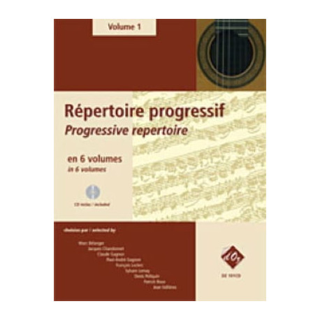 Répertoire Progressif Pour la Guitare Volume 1 Cd Inclus