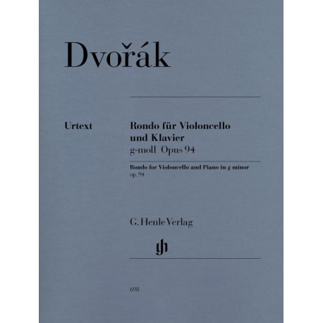 DVORAK Rondo en sol mineur op. 94 pour violoncelle et piano