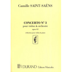 SAINT-SAËNS Concerto Violon n° 3 op. 61
