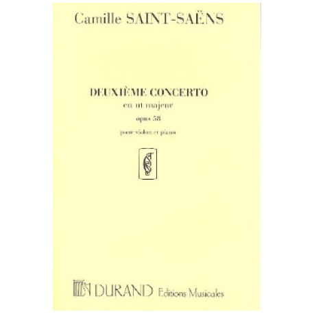 SAINT-SAËNS Concerto Violon N° 2, opus 58