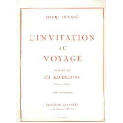 Henri Duparc Invitation Au Voyage. Voix Moyenne