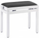 STAGG BANQUETTE BLANC MAT DESSUS VELOURS NOIR