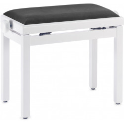 STAGG BANQUETTE BLANC MAT DESSUS VELOURS NOIR