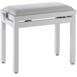 STAGG BANQUETTE BLANC BRILLANT DESSUS VELOURS BLANC