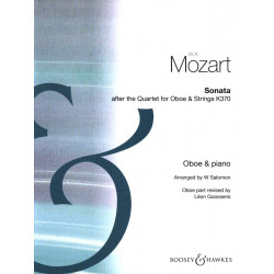 MOZART Sonata after Quartet for oboe and strings - Oboe piano