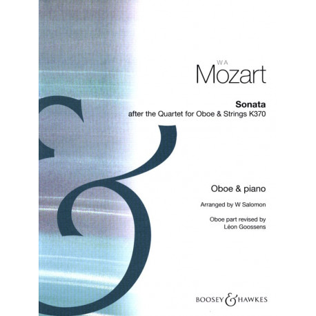 MOZART Sonata after Quartet for oboe and strings - Oboe piano