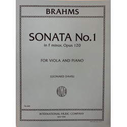 BRAHMS Sonata n° 1 in F minor op. 120