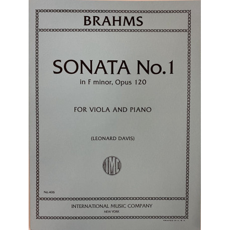 BRAHMS Sonata n° 1 in F minor op. 120