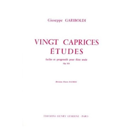GARIBOLDI 20 Caprices-Etudes op. 333