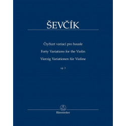 SEVCIK 40 Variations, op. 3 - Violon