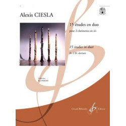 Alexis Ciesla 15 Etudes en Duo pour 2 Clarinettes
